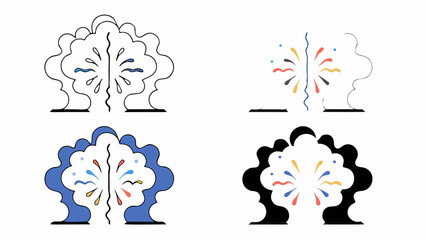 Abstract Fireworks Celebration Designs