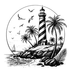 lighthouse on the beach