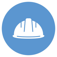 Construction safety helmet sign symbol vector flat icon