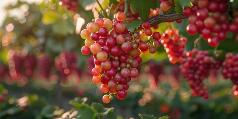 Fototapeta premium red berries on a branch