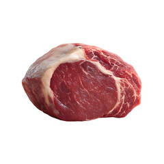 Fototapeta premium A single raw beef steak isolated ready for cooking