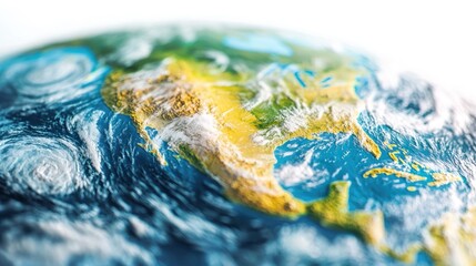 Obraz premium Closeup detailed globe map image