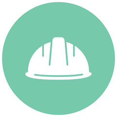 Construction safety helmet sign symbol vector flat icon