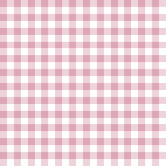 Dusty rose gingham seamless pattern with faded pink checks