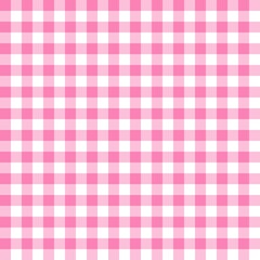 Bubblegum pink gingham seamless pattern with bold check design