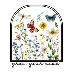 Cultivate Your Mind A Watercolor Garden of Growth and Mindfulness