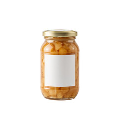 Jar of Pickled Fruit, Isolated on Transparent Background

