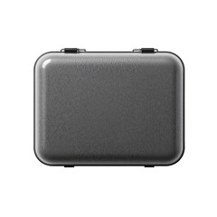 Grey Hard Shell Case, Isolated on Transparent Background
