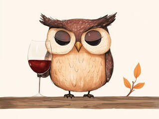 Cute angry cow drinks wine from glass. colored pencil drawing of funny animal on white background. Creative animal concept. Isolated on backdrop, commercial. digital art, faceted, minimal	