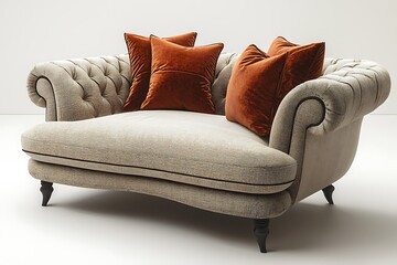 Comfortable L shaped fabric lounge seat high resolution picture