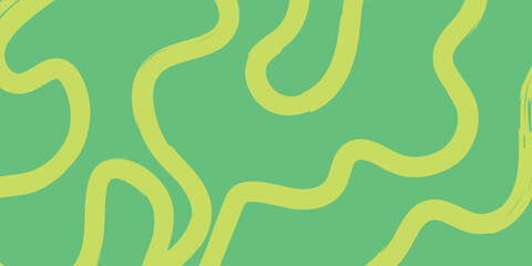 Soft squiggly shapes in yellow and green, seamless abstract vector for eco-themed visuals