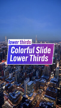 Vertical Colorful Slide Lower Thirds
