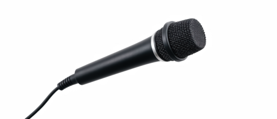 Professional microphone black color audio equipment recording device sound technology music production studio gear vocal performance