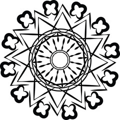 mandala unique design for black color design 