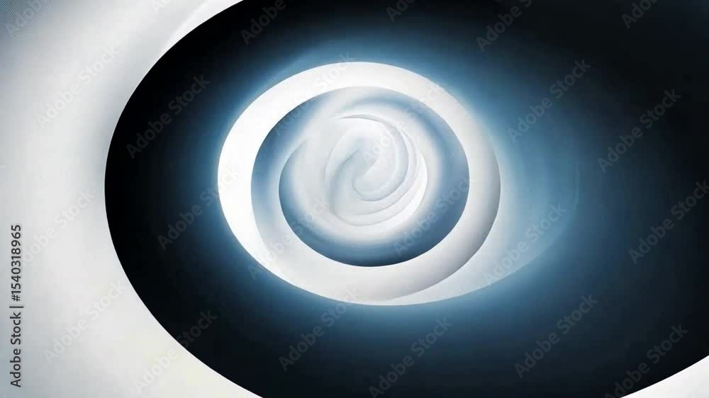 Poster Abstract Swirl: A captivating artistic representation of a swirling vortex, showcasing flowing lines and a sense of movement in shades of grey and blue.