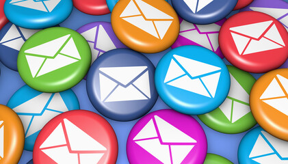 Email Marketing Icons Customers Newsletter Concept