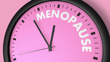 Menopause And Perimenopause Women Biological Clock Concept