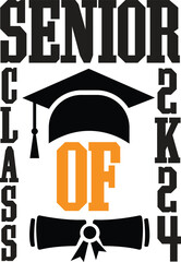 Class of 2024 Senior Graduation Design, Cap, Diploma