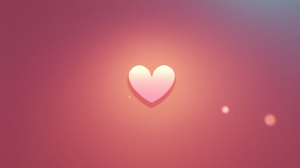 glowing 3d heart on soft pink background, illustartion perfect for valentine’s day cards, romantic designs, love-themed social media posts, or wedding invitations