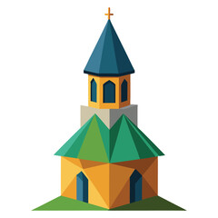 Polygonal church tower