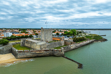 Fouras from a drone, Fouras-les-Bains, Charente-Maritime, Nouvelle-Aquitaine, France, Europe