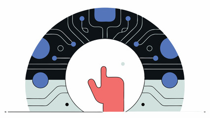 Abstract Technology Hand Gesture