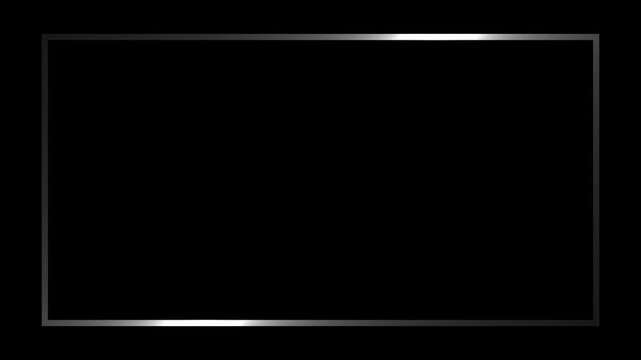 Modern UI Liquid Glass Motion Animation, Neon rectangle line.
