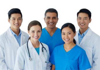 portrait of a smiling medical team