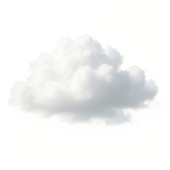 Fluffy white cloud isolated on white background