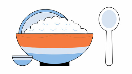 Bowl of Rice with Spoon
