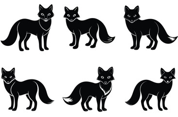 Fototapeta premium fox vector icon set