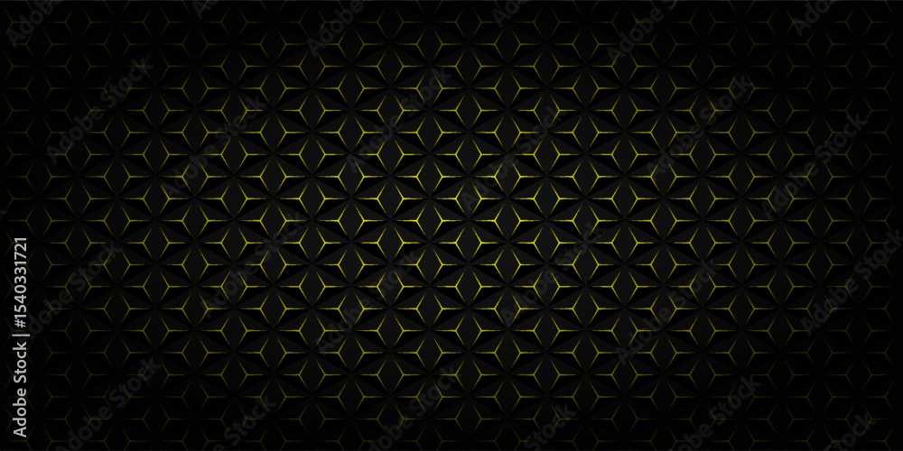 Wall mural 3d yellow neon pattern background. vector dynamic pattern illustrator eps 10