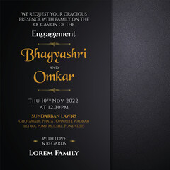 Vector Engagement Invitation Card Template