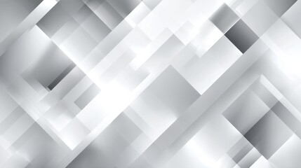 Fototapeta premium Abstract geometric background with overlapping squares and diagonal lines in grayscale