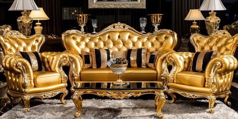 antique furniture in the interior