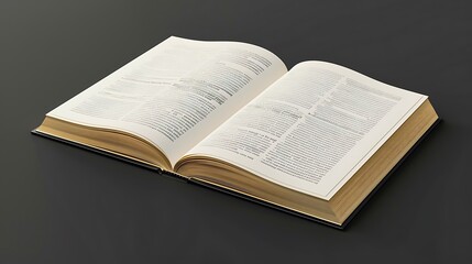Obraz premium Open book displaying pages filled with text.