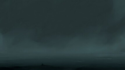 Gloomy skies over a dark landscape