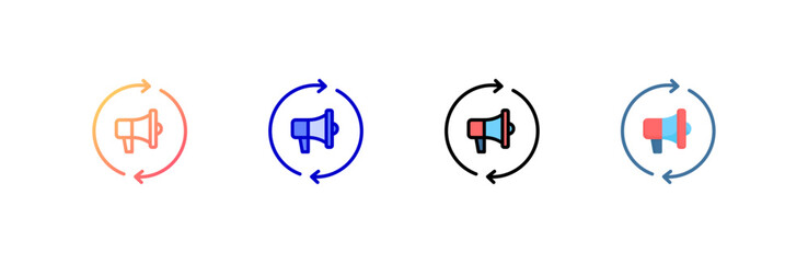 Remarketing icon set multiple style collection