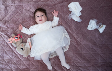 portrait of a sweet little baby girl