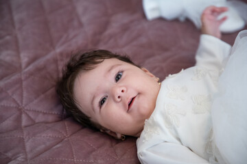 portrait of a sweet little baby girl
