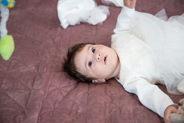 portrait of a sweet little baby girl