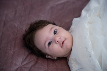 portrait of a sweet little baby girl