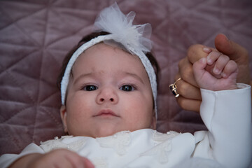 portrait of a sweet little baby girl