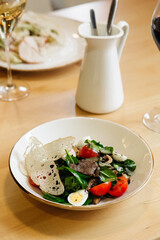 Aetistic quality Mediterranean cuisine in a bright, cozy café