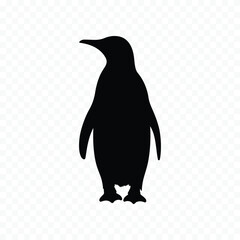 Fototapeta premium Simple penguin silhouette illustration