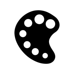 Artistic Palette Silhouette Vector, paint palette icon, paint palette silhouette