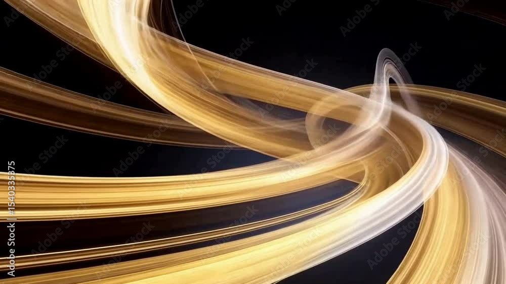 Poster Golden Flow: A captivating display of light streams across the backdrop, forming a flowing, abstract pattern with a gradient color that radiates elegance and motion.