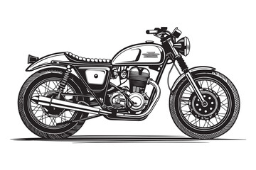 Fototapeta premium Scooter line art black color