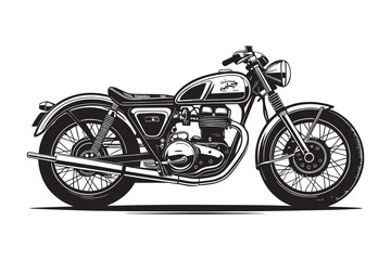 Fototapeta premium Scooter line art black color