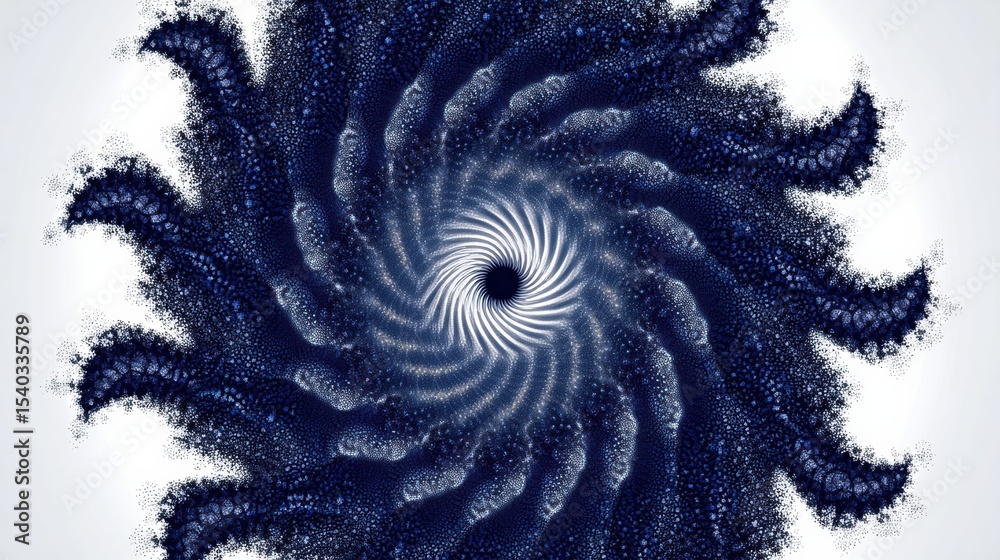 Poster Spiral Shape Expanding in Balanced Symmetry Creating a Mesmerizing Visual Pattern With Depth and Complexity